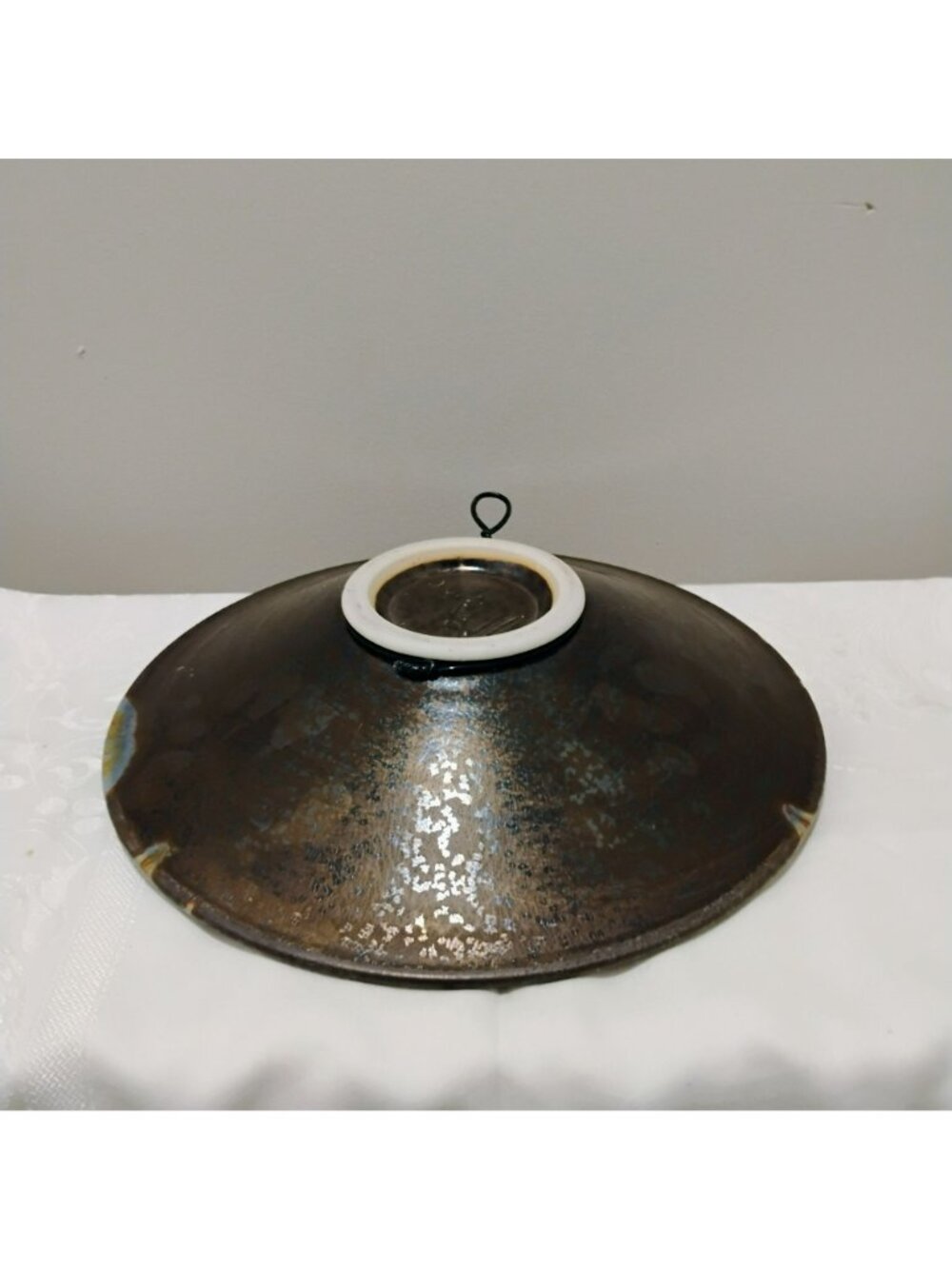 Marc Matsui Studio Art Pottery Bowl w Abstract Glaze Design 12" Signed Vintage - Picture 6 of 14
